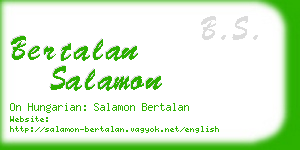 bertalan salamon business card